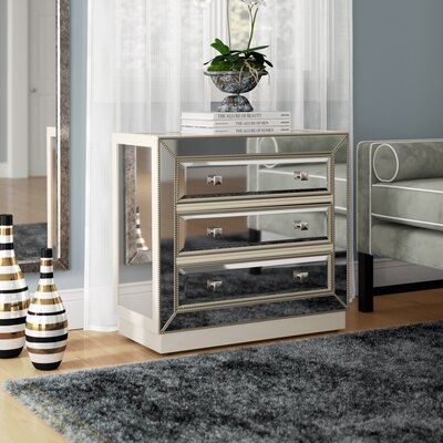 Primm 3 Drawer Mirrored Accent Chest - Image 0
