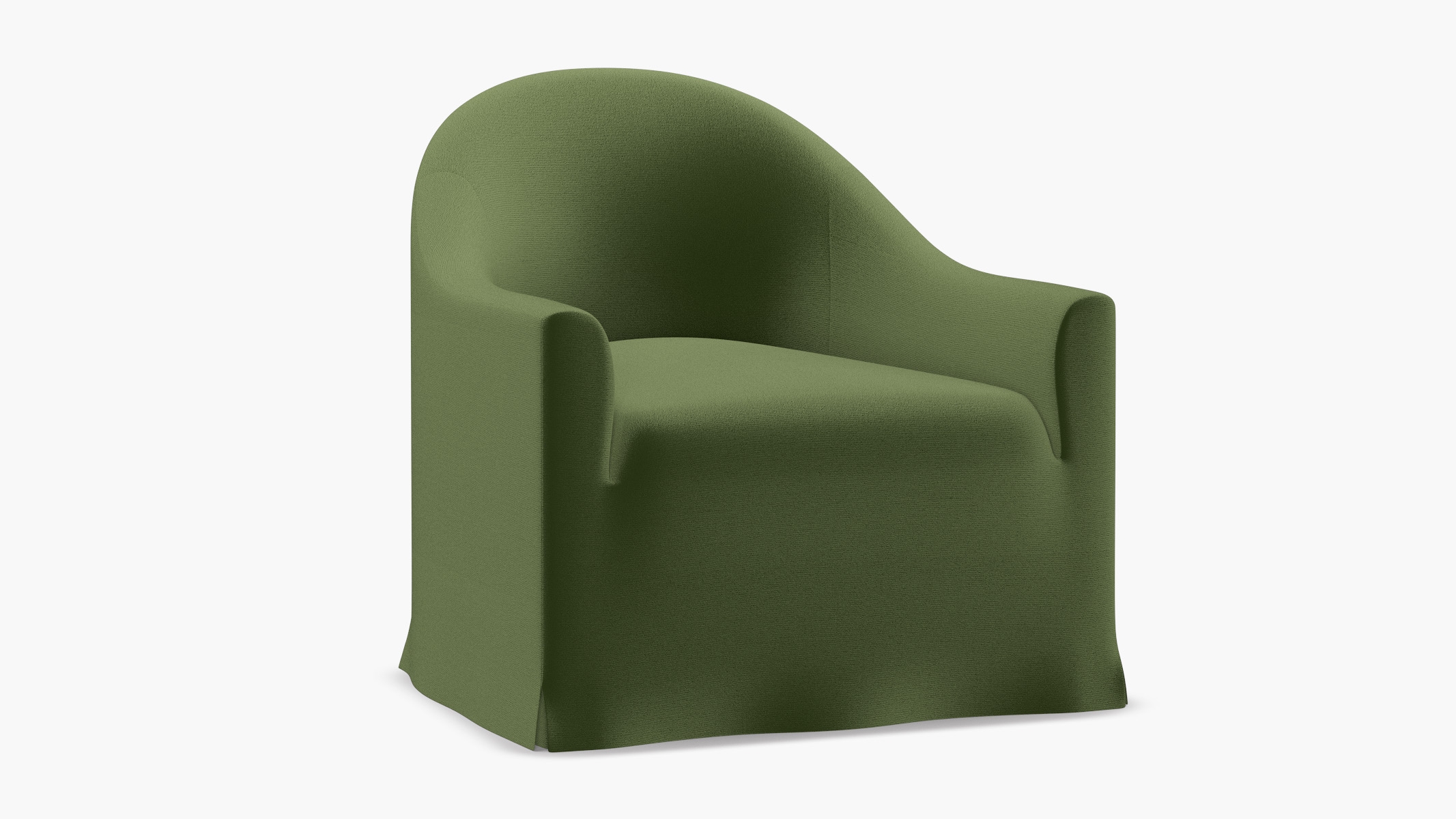 Slipcover Swivel Chair, Essex Performance Velvet - Image 1