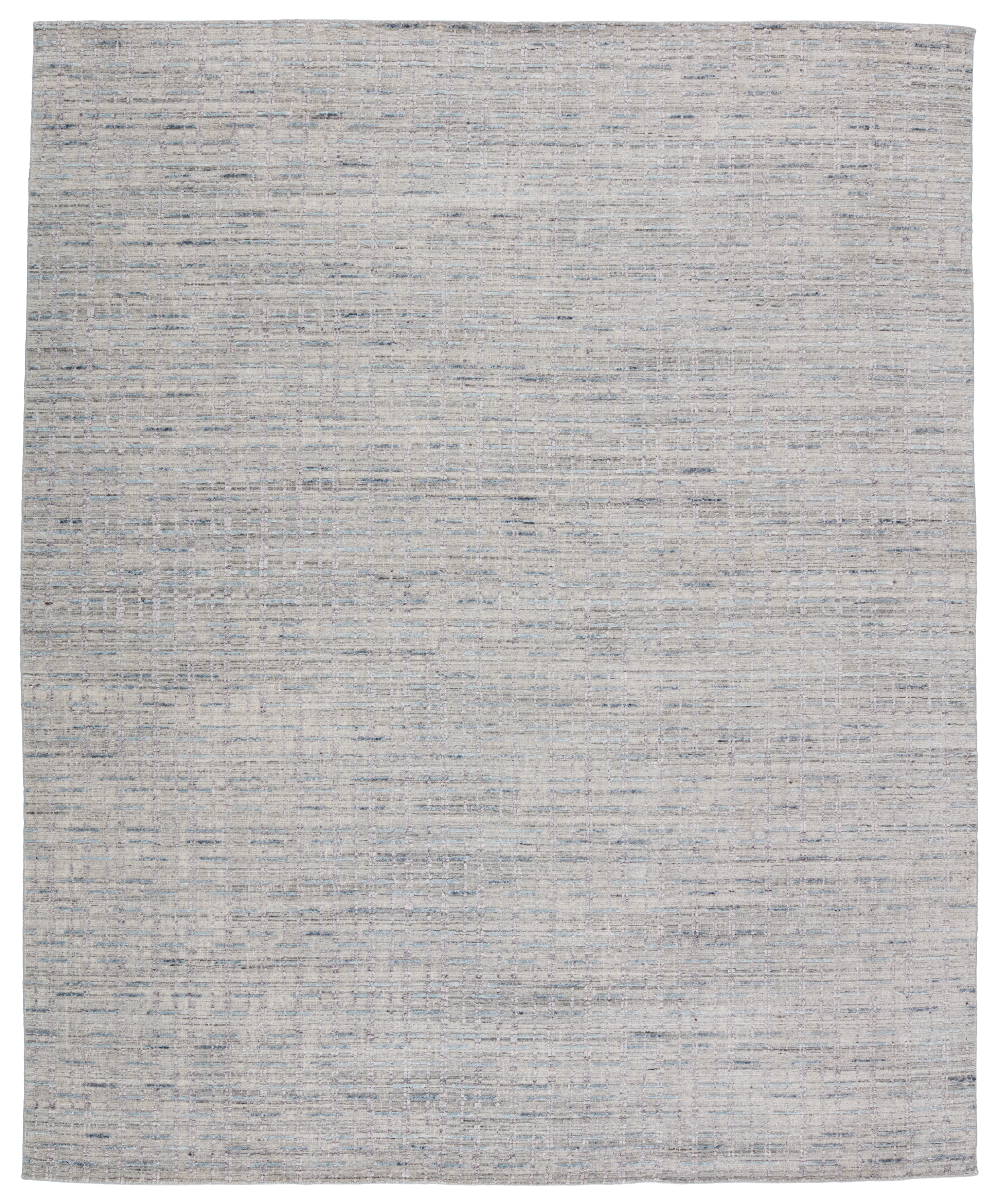Thaddea Handmade Striped Light Gray/ Blue Area Rug (8'X10') - Image 0