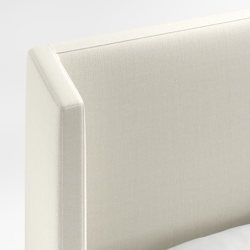 Arden 52" Ivory Queen Upholstered Headboard with Storage Bed Base - Image 2