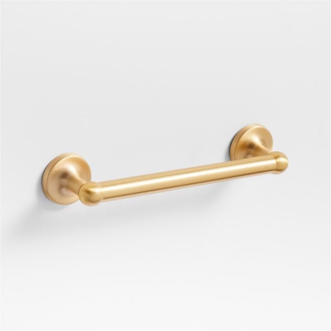 Classic 4" Round Brushed Brass Cabinet Drawer Bar Pull - Image 0