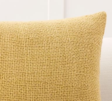 Faye Textured Linen Pillow Cover, 24 x 24", White - Image 1