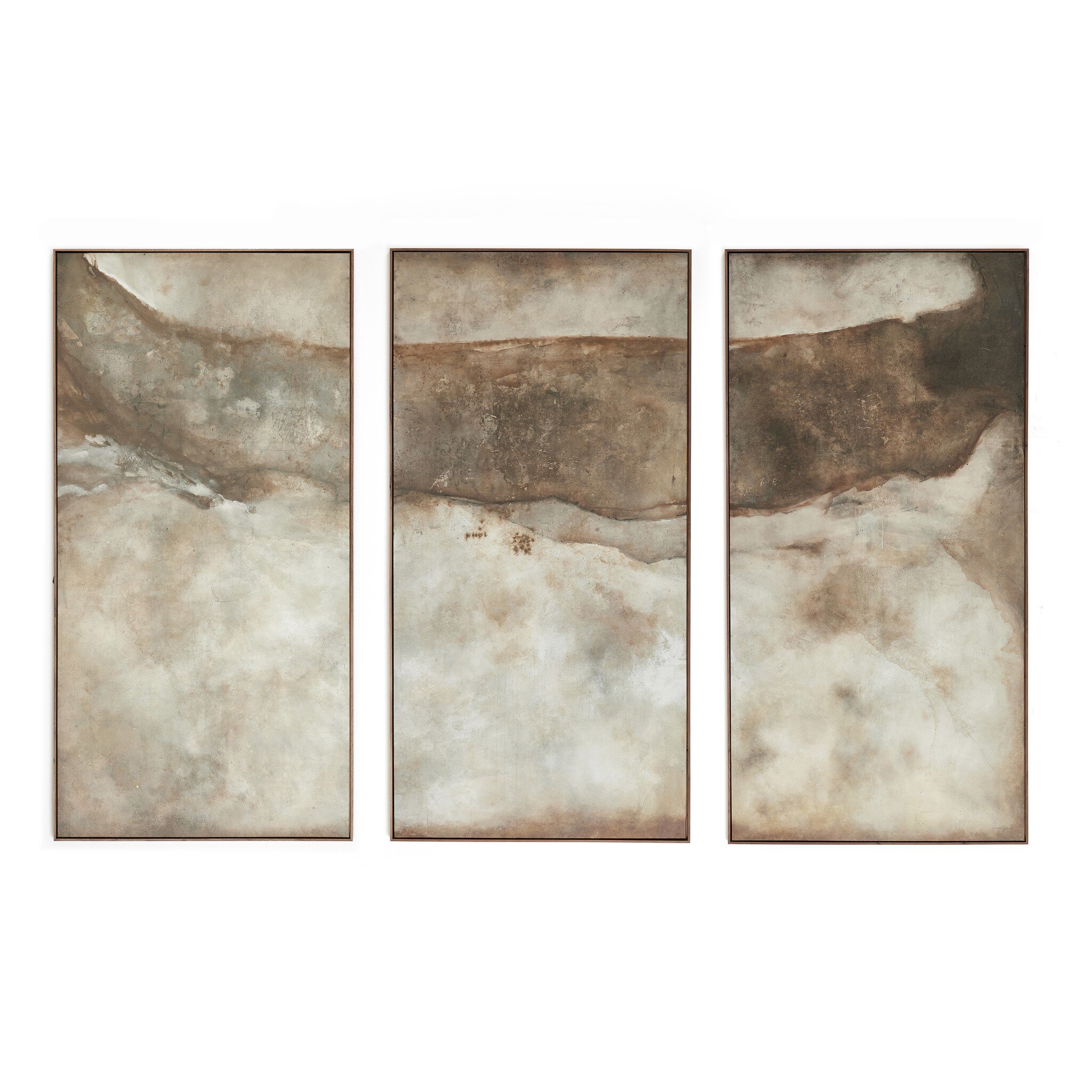 Revere Triptych by Matera - Rustic Walnut Floater - Image 0