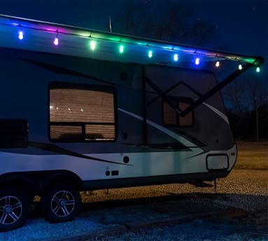 Solar-Powered Color-Changing Outdoor LED String Lights - 12' - Image 3