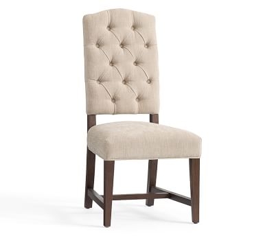 Ashton Upholstered Tufted Dining Side Chair, Ash Brown Frame, Performance Everydaysuede(TM) Oat - Image 5