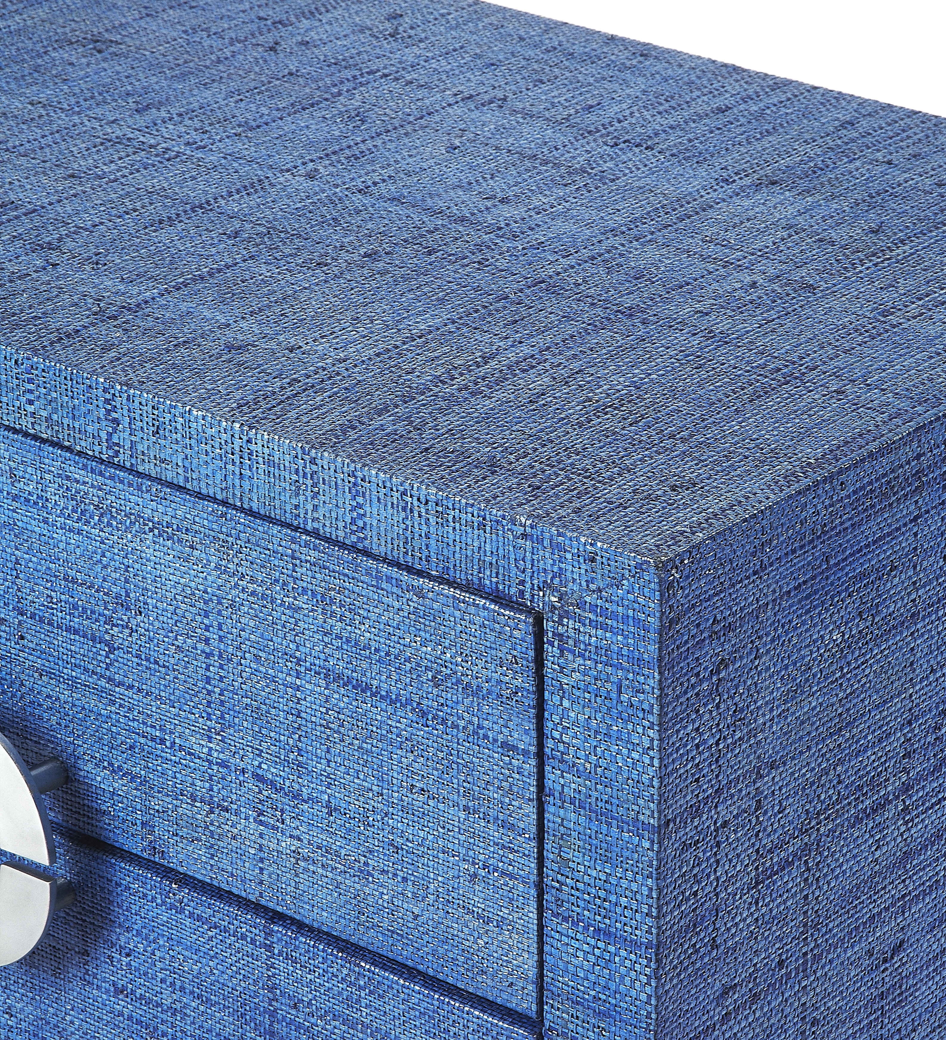 Amelle Blue Raffia Accent Chest - Image 2