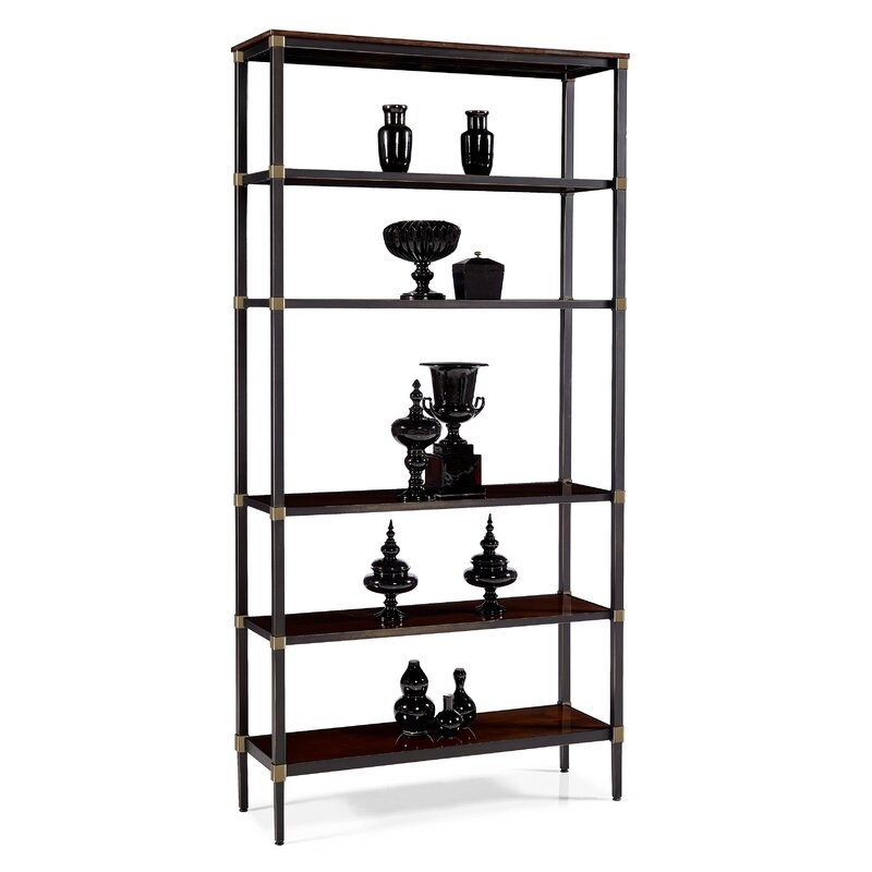 Hickory White Cannes 92"" H x 46"" W Metal Etagere Bookcase - Image 0