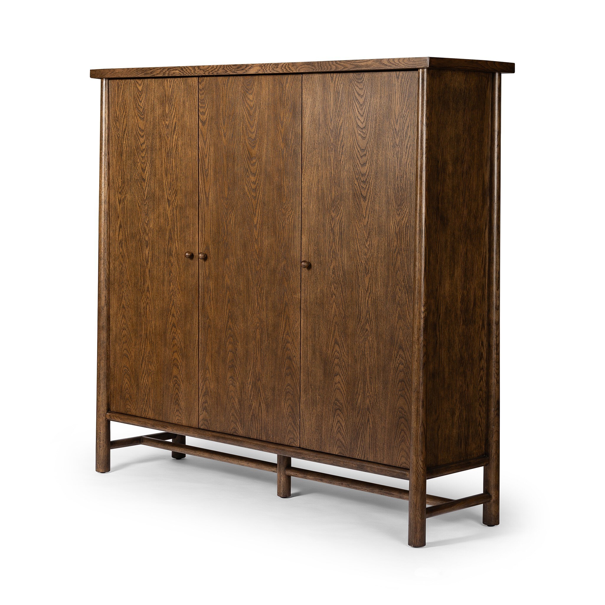 Renaud 3-Door Cabinet - Dark Toasted Oak Veneer - Image 0