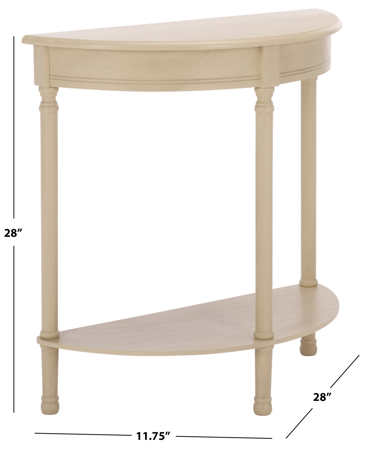 Tinsley 1/2 Round Console Table - Sand - Image 9