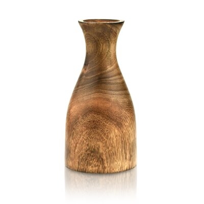 Scorpio Brown 8'' Wood Table Vase - Image 0