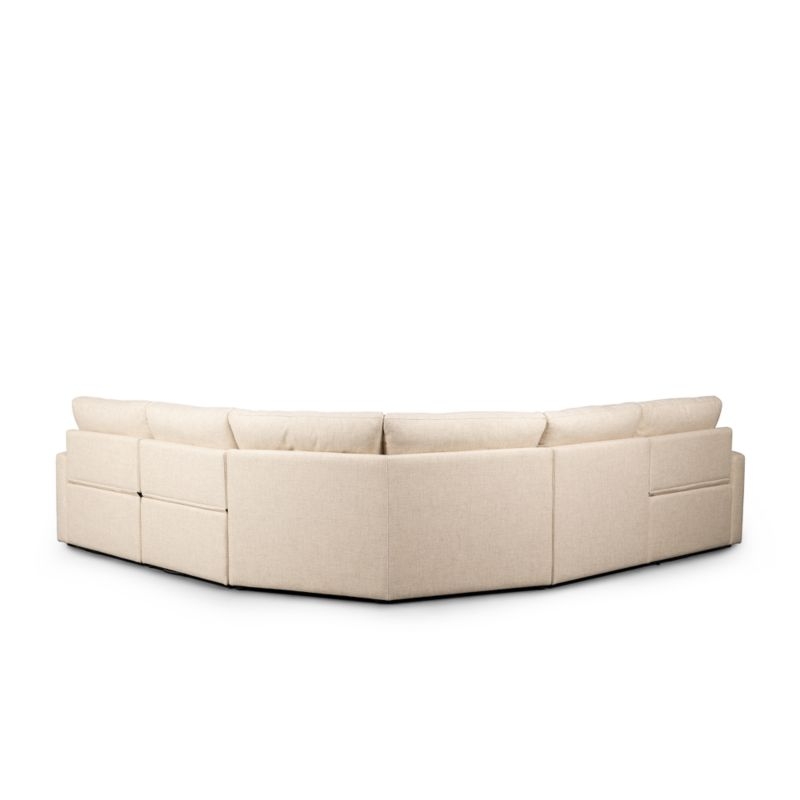 Tillery 5-Piece Antigo Natural Fabric Power Recliner Sectional Sofa - Image 4