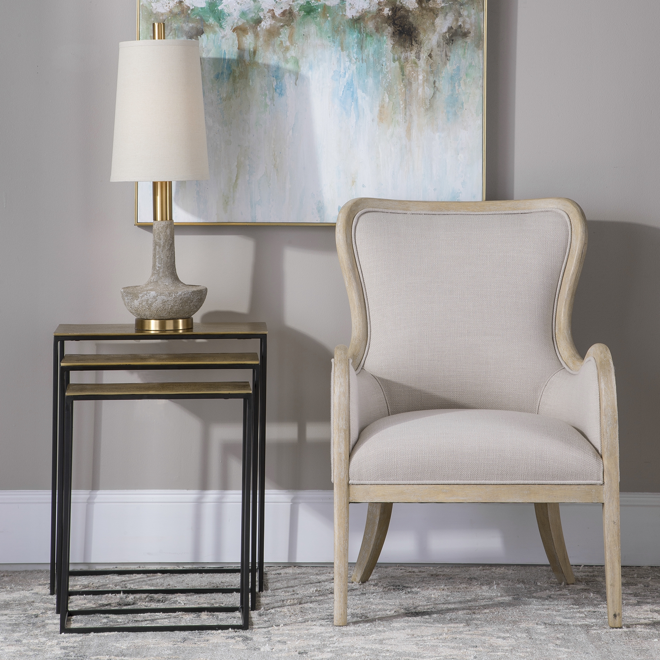 Coreene Gold Nesting Tables Set/3 - Image 1