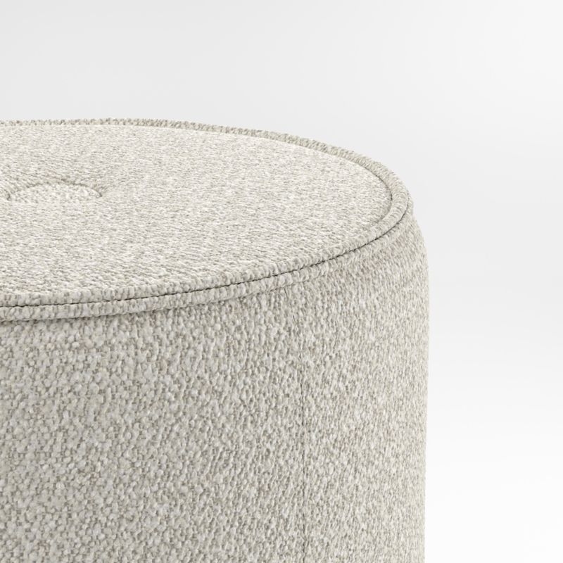Fireside Small Round Upholstered Ottoman - Image 1
