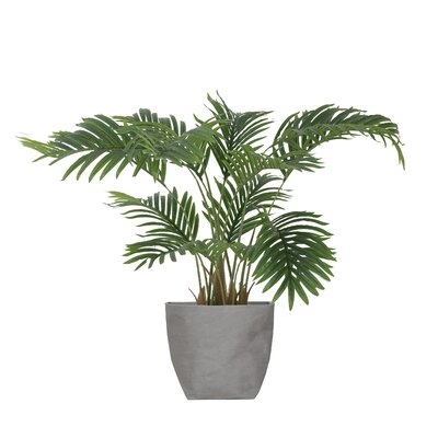 Primrue Artificial Faux 30" Tall Palm Tree With Eco Planter - Image 0