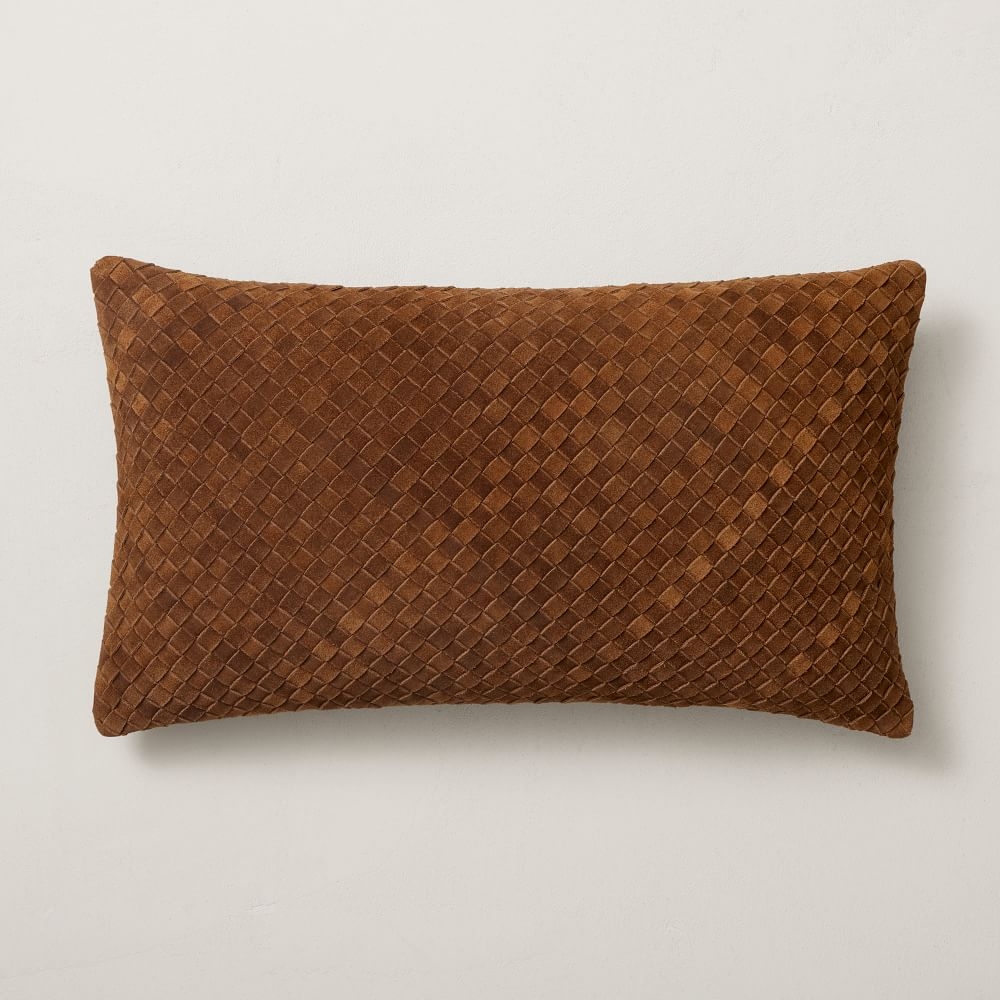 Woven Suede Pillow Cover, 12"x21", Cardamom - Image 0