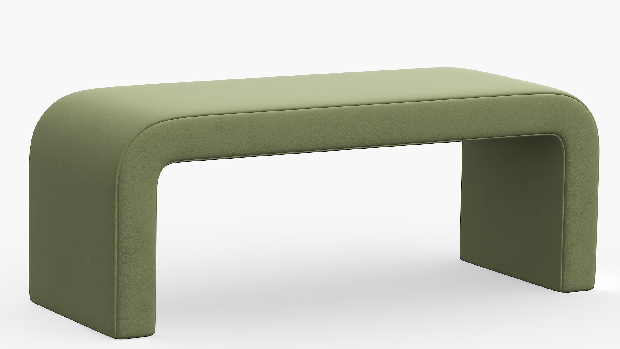 Waterfall Bench, Vert Classic Velvet - Image 0