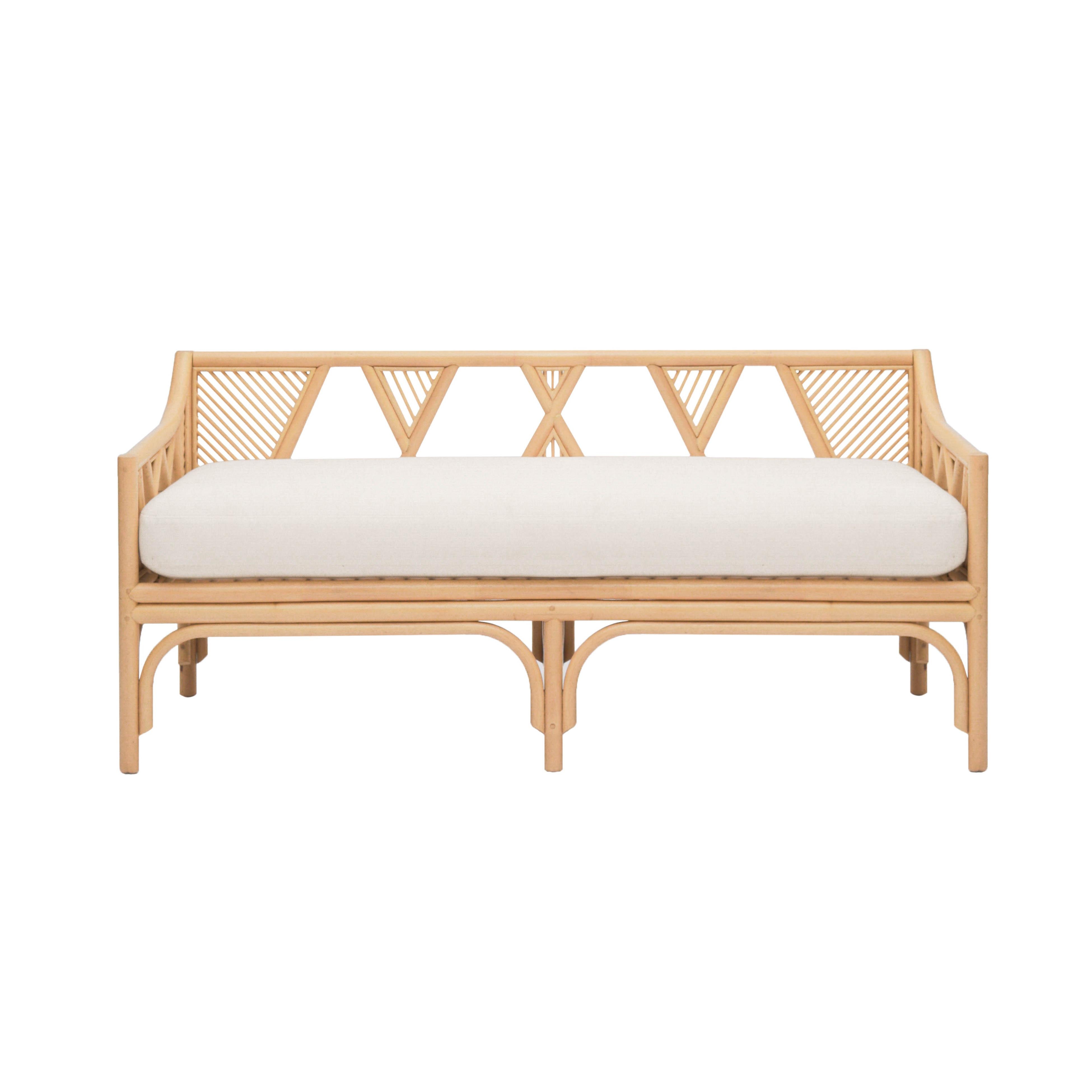 Jayla Natural Rattan Bench - Image 1