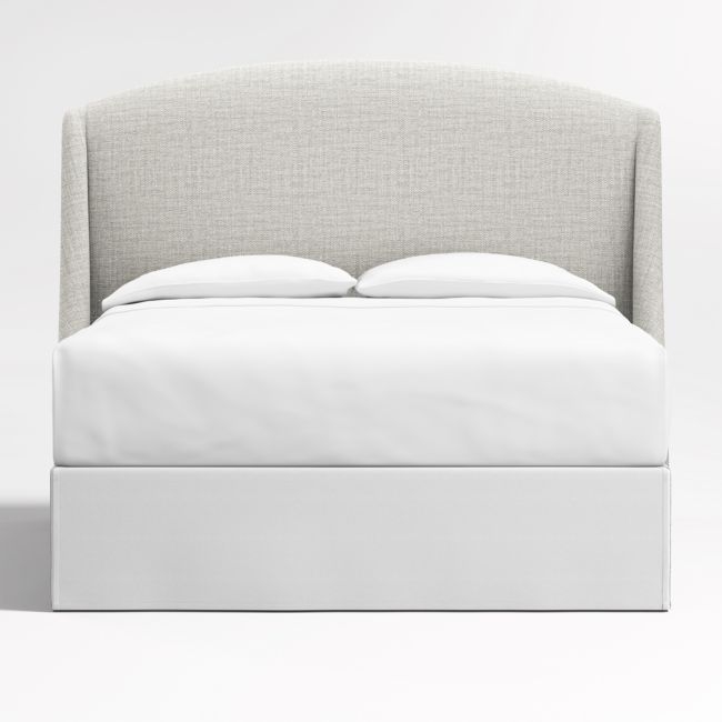 Lafayette 56" Mist Grey Upholstered Queen Headboard - Image 0