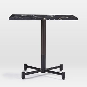 Black Marble 24x32" Branch Bistro Table, Antique Bronze, Blackened Brass Base - Image 3