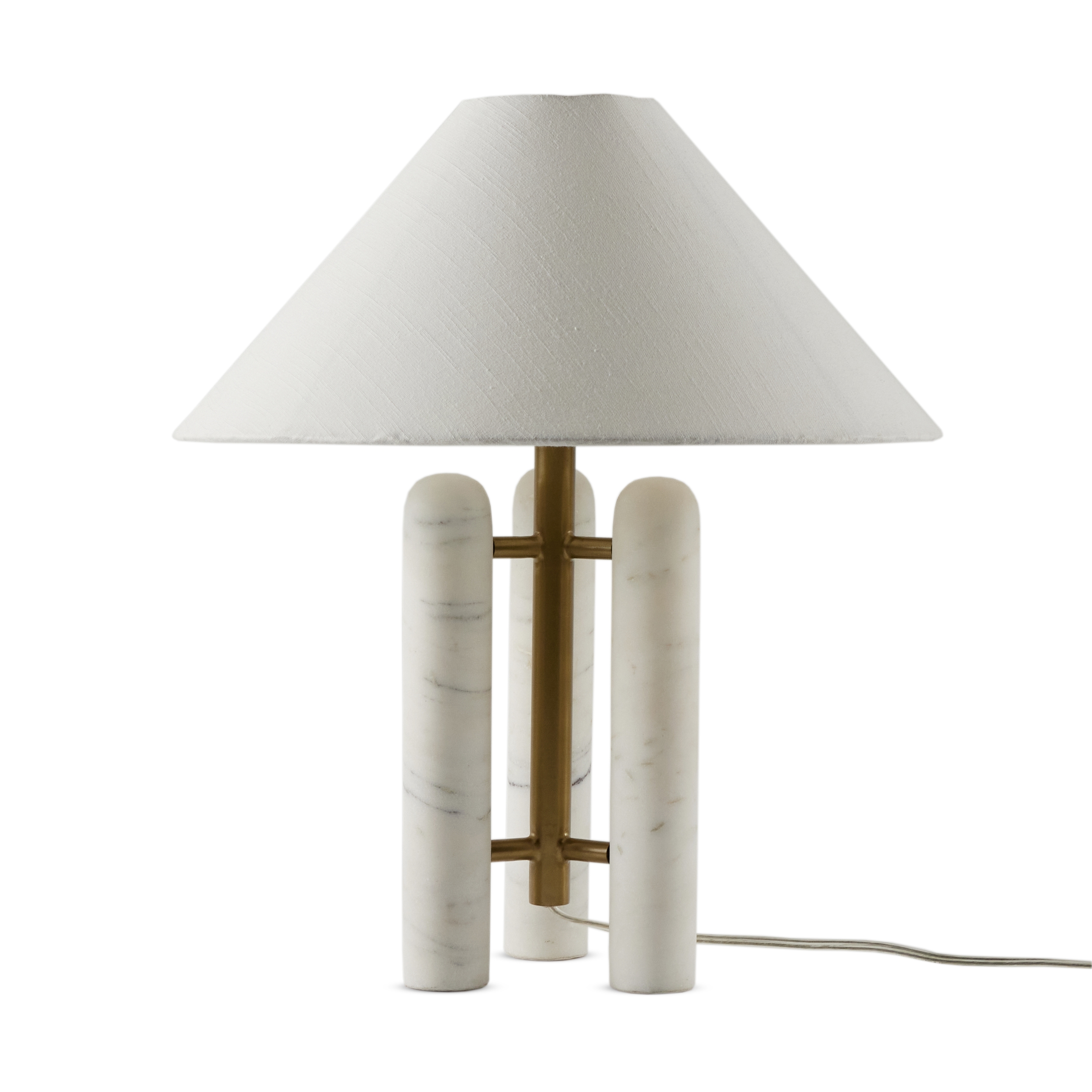 Medici Table Lamp-Chrcl And White Mrbl - Image 5