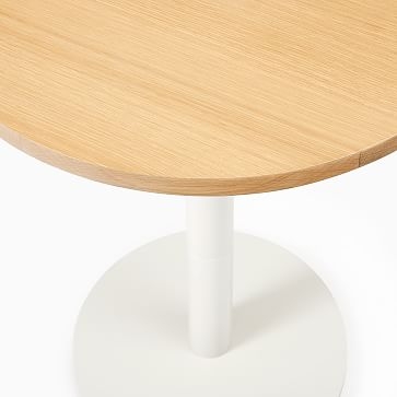 Oak Round Bistro Table, 24", Orbit Dining, Oyster - Image 2