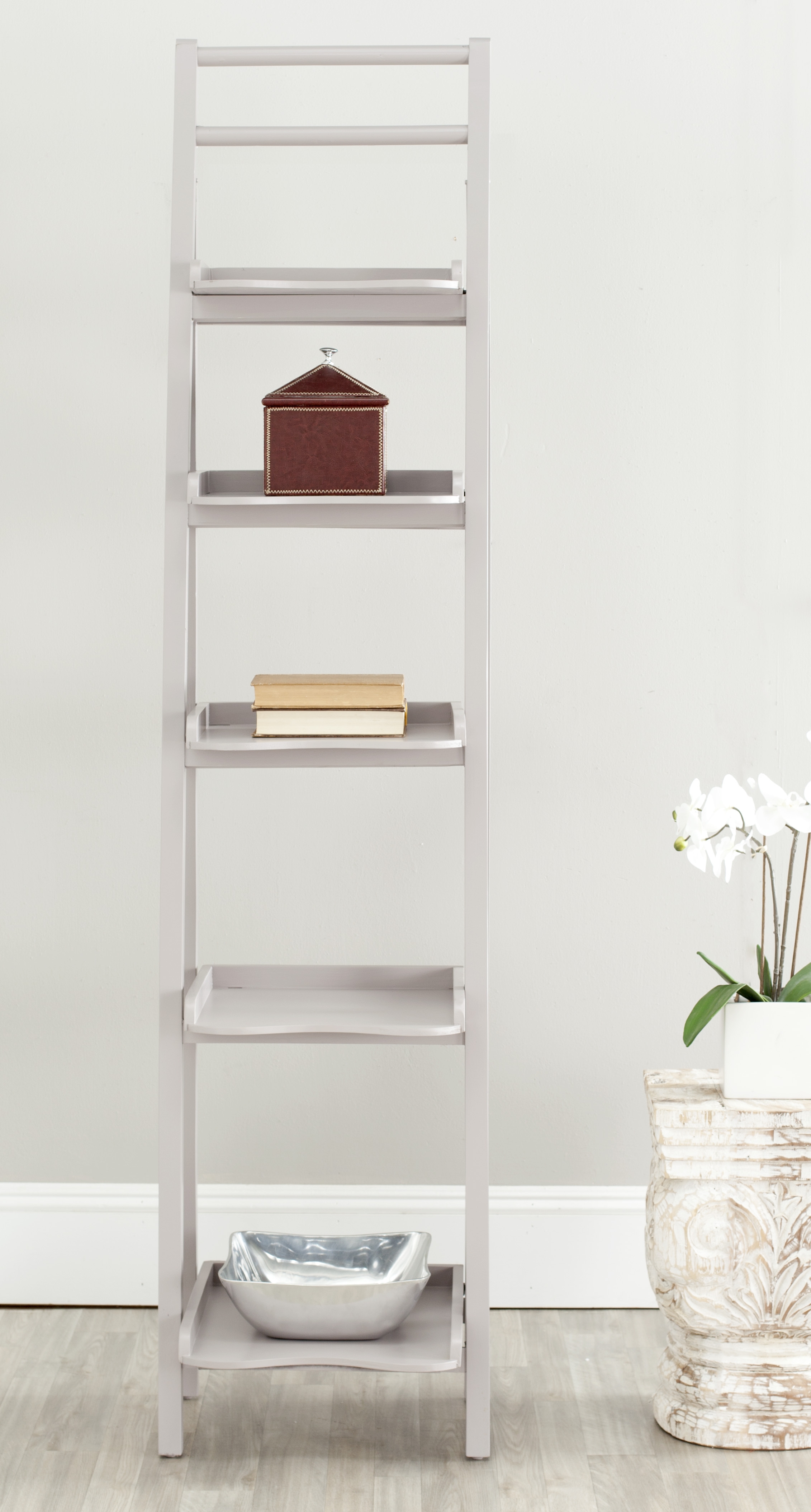 Asher Leaning 5 Tier Etagere - Quartz Grey - Safavieh - Image 3
