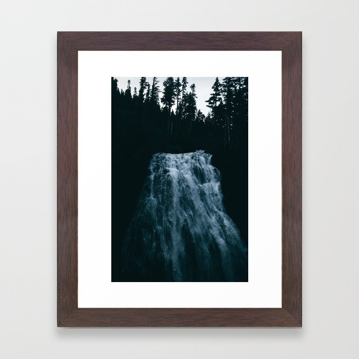 Narada Falls Ii Framed Art Print by Hannah Kemp - Conservation Walnut - X-Small 8" x 10"-10x12 - Image 0