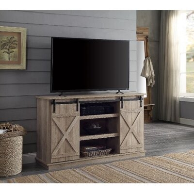 TV Cabinet For Living Room With 2 Sliding Barn Doors - Image 0