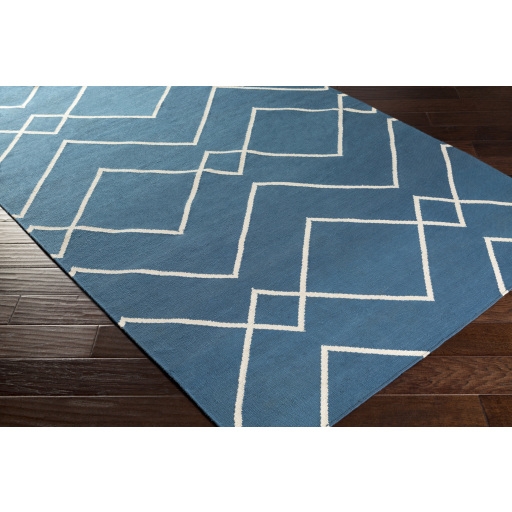 Atrium Blue Indoor 9' x 13' Handmade Rug - Image 1
