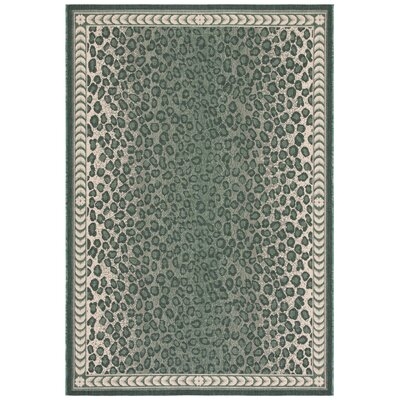 Emeral Animal Print Green/Ivory Indoor / Outdoor Area Rug - Image 0
