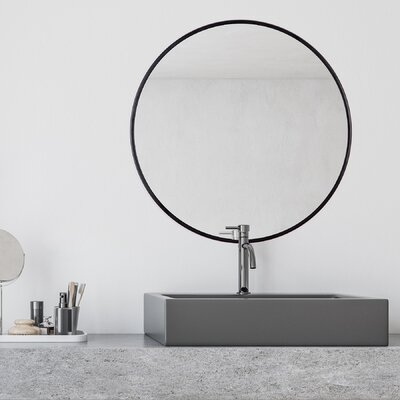 Adelina Circular Mirror, Black, 30" - Image 1