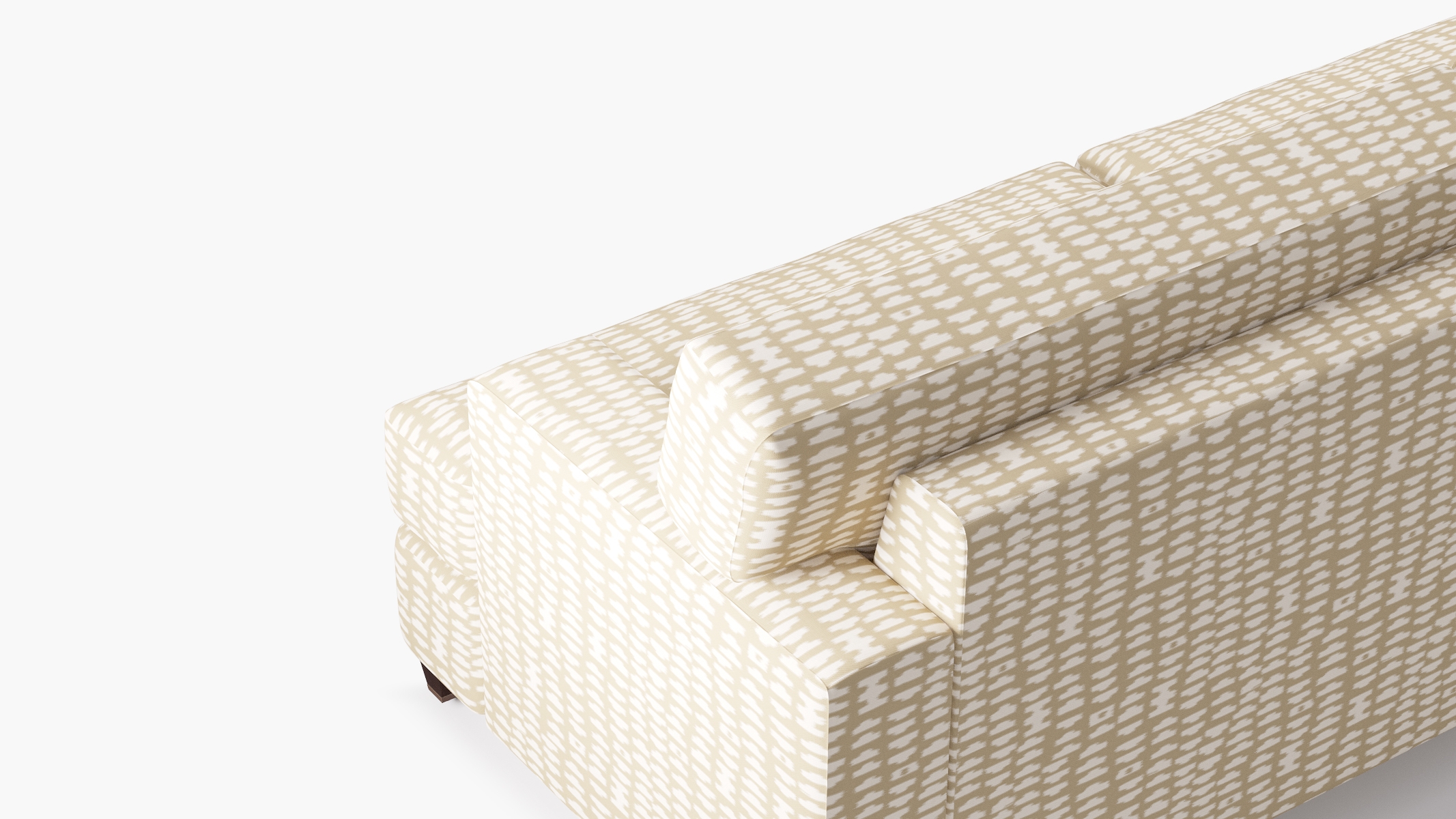 Classic Sofa, Sand Odalisque, Espresso with Antique Brass Caster - Image 4