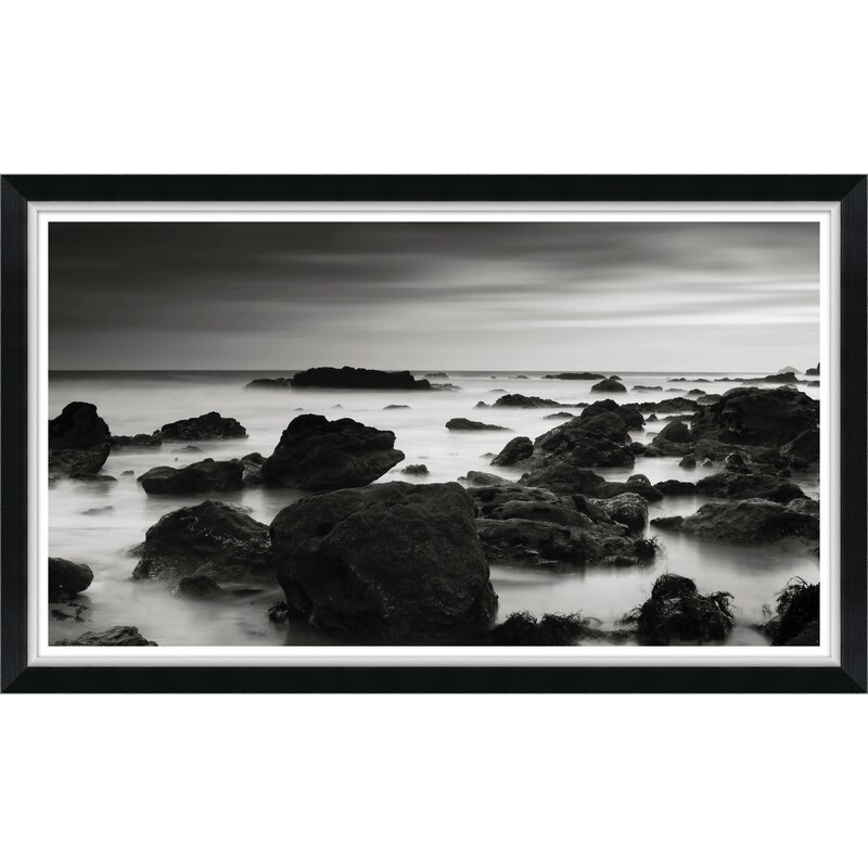 Soicher Marin Finn and Ivy 'Black and White Rocks in the Sea II' - Framed Graphic Art - Image 0
