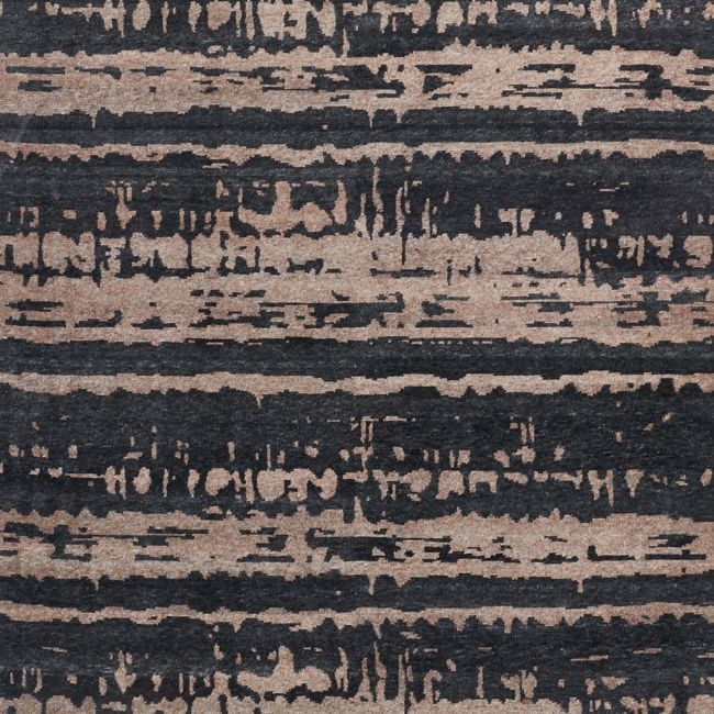 Rome Wool Blend Hand-Knotted Black Area Rug 8'x10' - Image 0