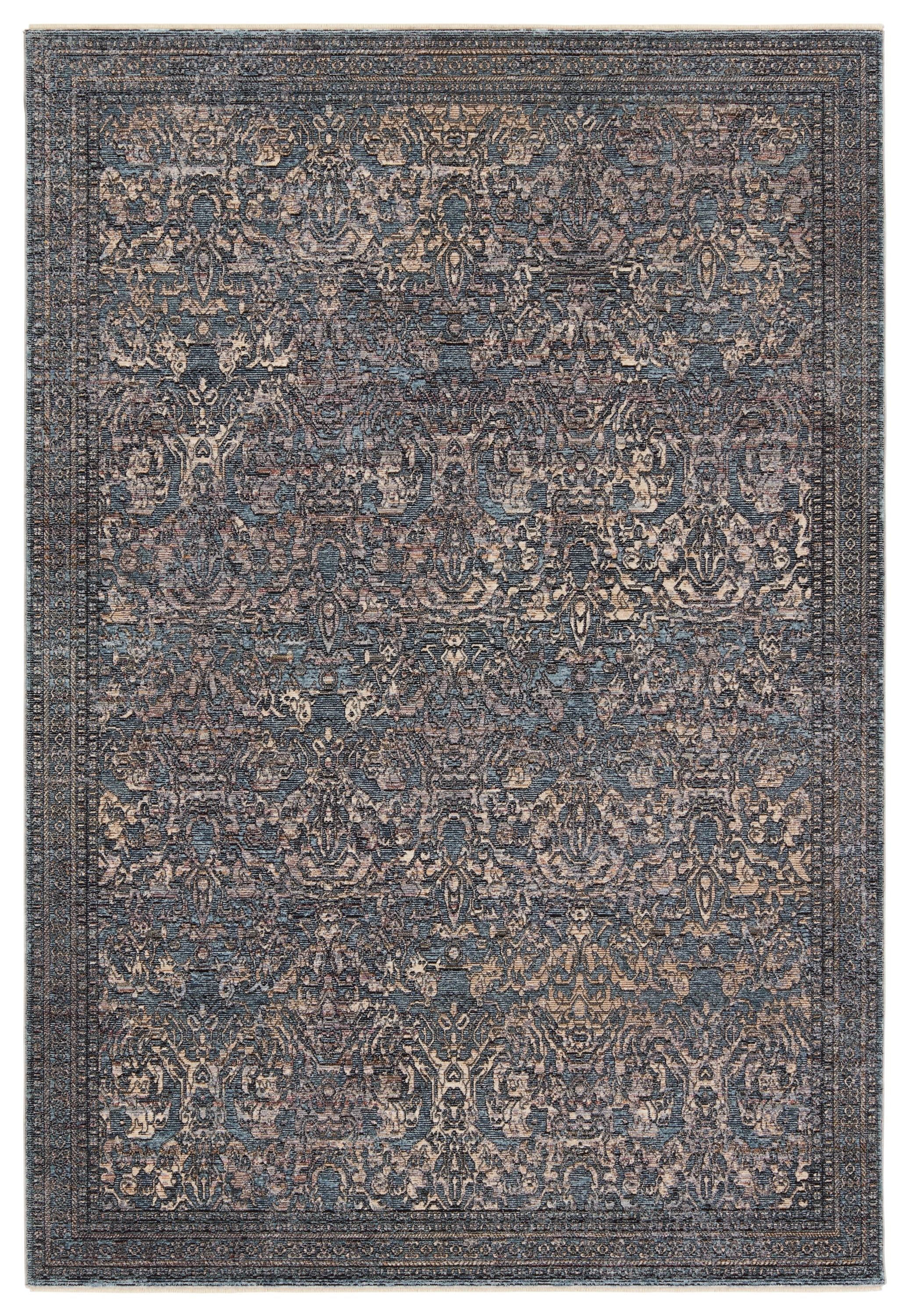 Feronia Oriental Blue/ Cream Area Rug (10'X14') - Image 0