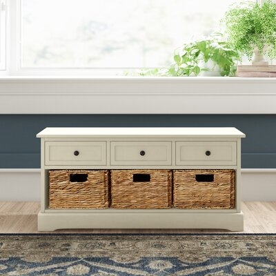 Adayla Solid Wood Drawers Storage Bench - Image 0