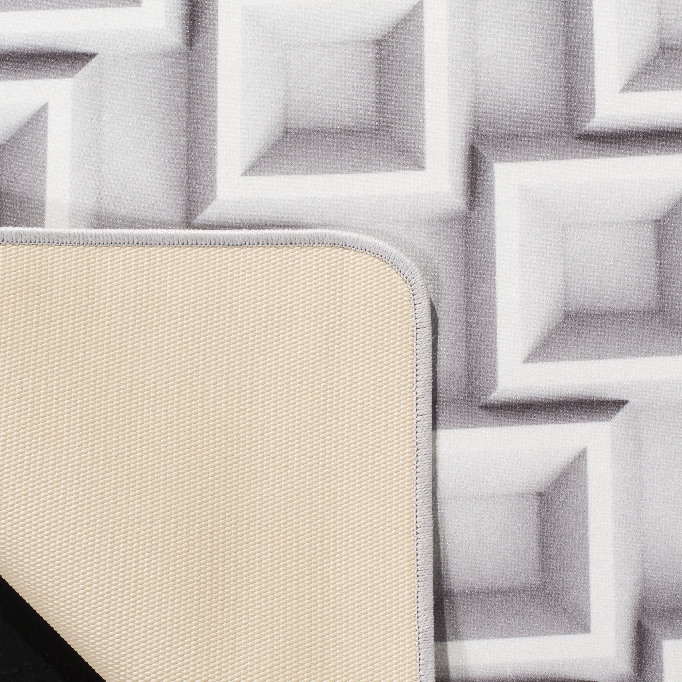 Arlo Home Indoor/Outdoor Woven Area Rug, DAY107A, Ivory/Light Grey,  4' X 6' - Image 3