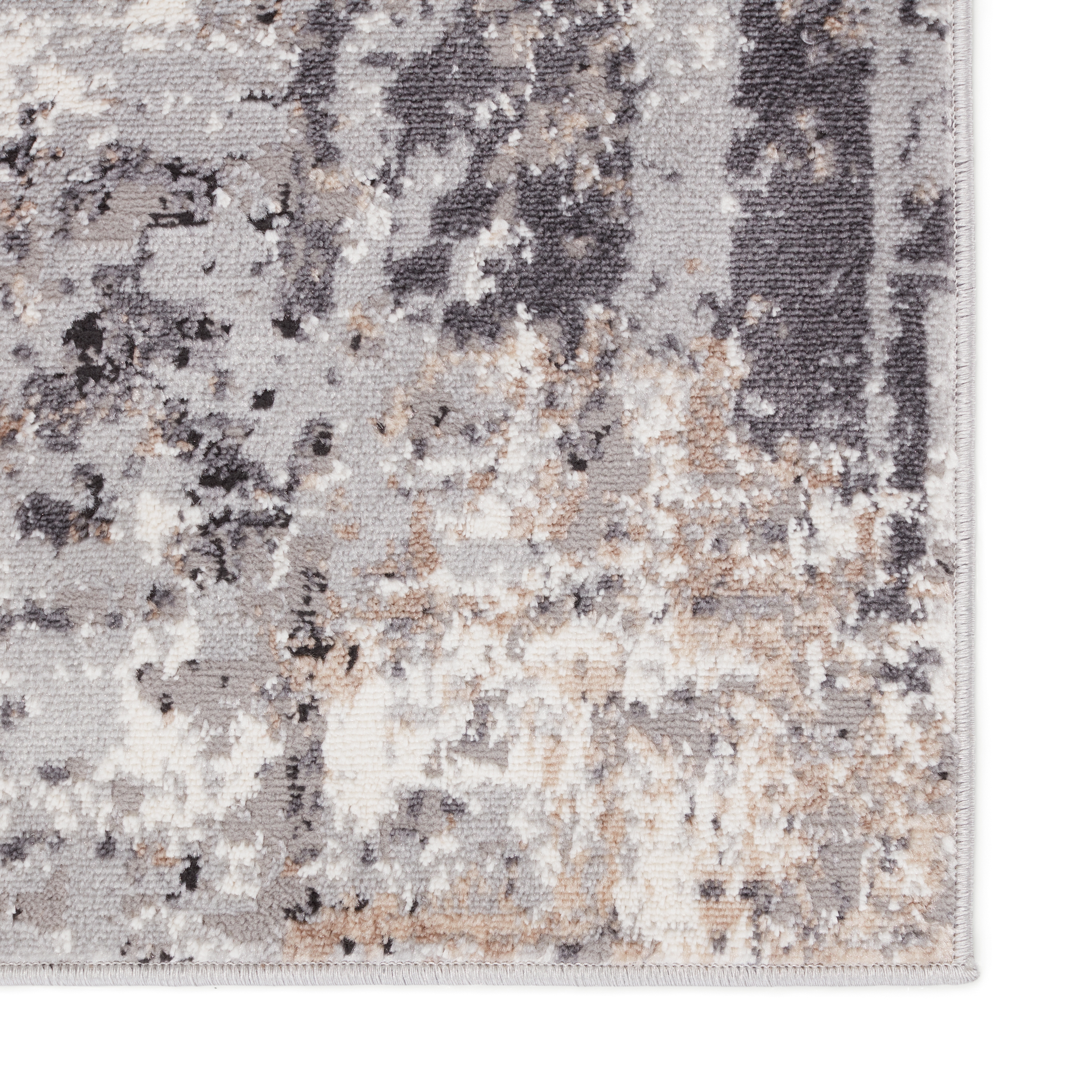 Vibe by Perrin Abstract Gray/ Tan Area Rug (5'X8') - Image 3
