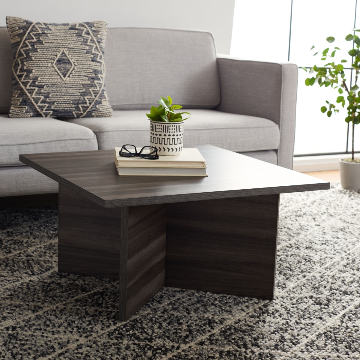 Cathen Coffee Table - Slate Grey - Safavieh - Image 1