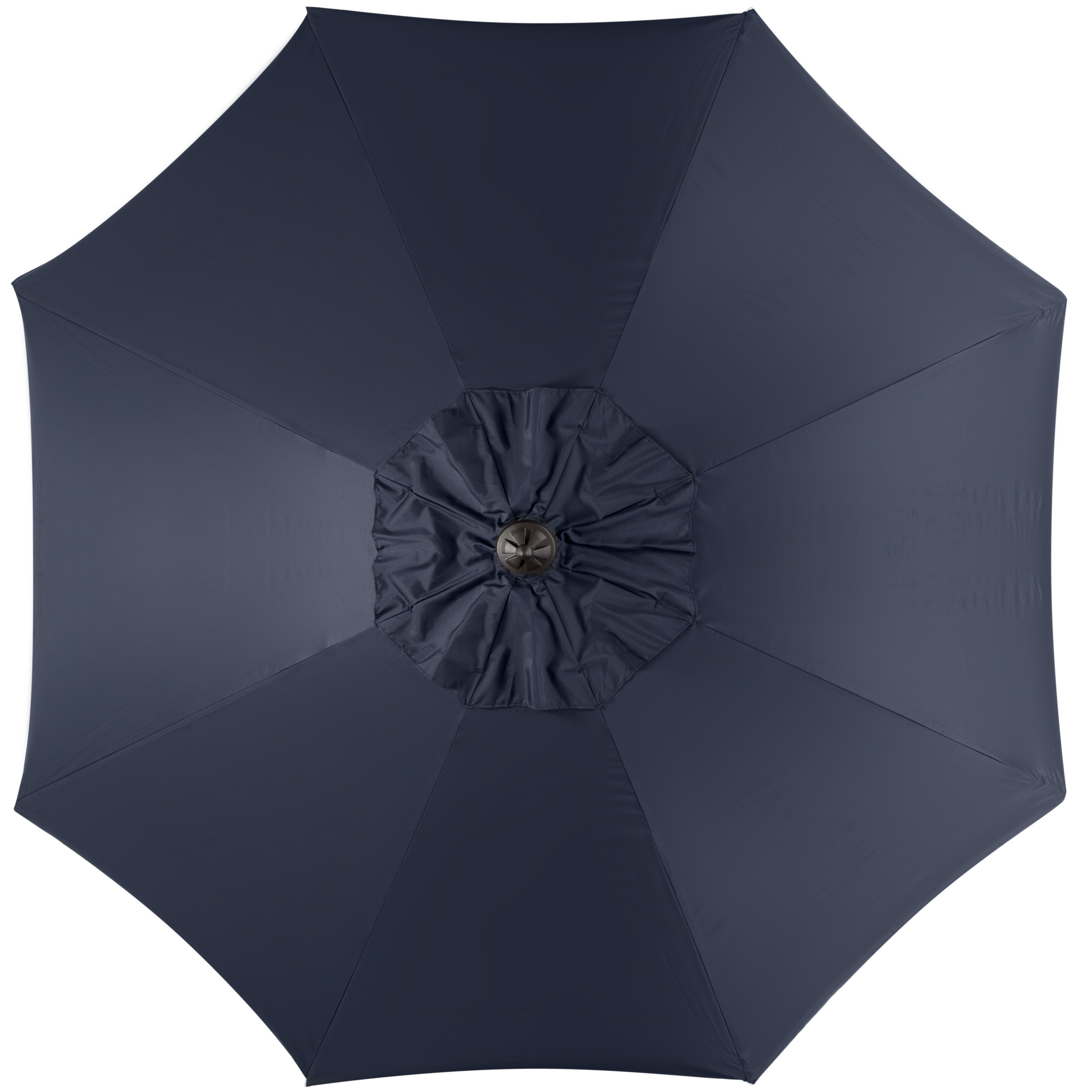 Venice Single Scallop 9Ft Crank Outdoor Push Button Tilt Umbrella - Navy/White - Arlo Home - Image 2