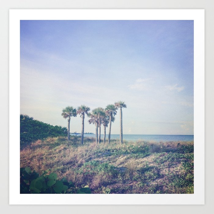 Seven Palm Trees Art Print by Olivia Joy St.claire - Cozy Home Decor, - X-Small - Image 0