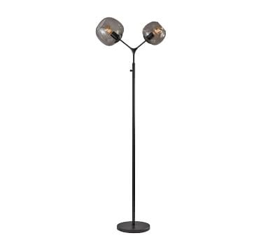 Grandview Glass Multi-Head Floor Lamp, Matte Black - Image 1