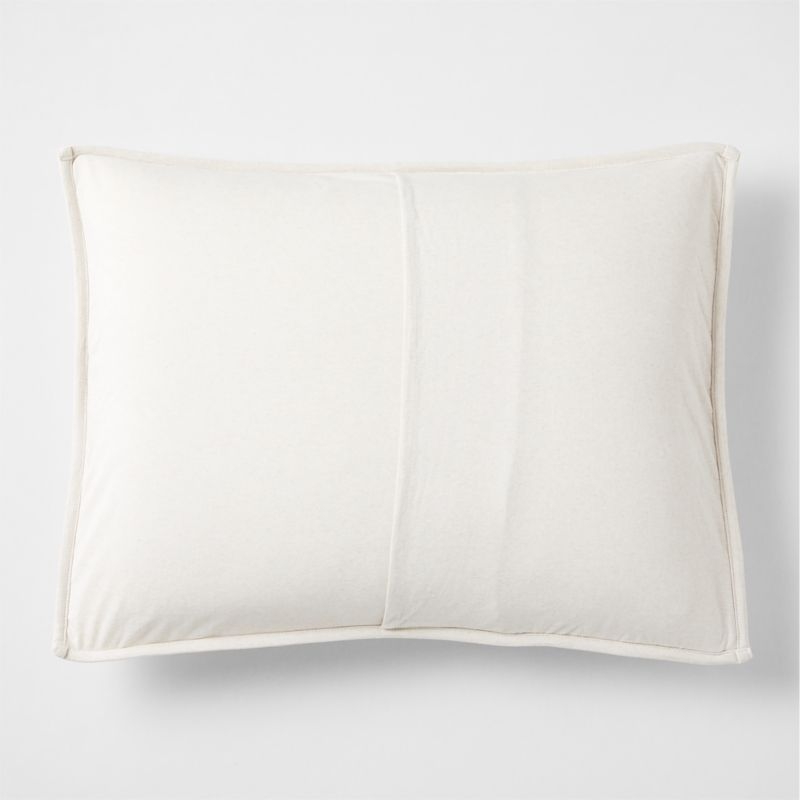 Comfy Tee Organic Cotton Jersey Pink Standard Quilted Bed Pillow Sham - Image 2