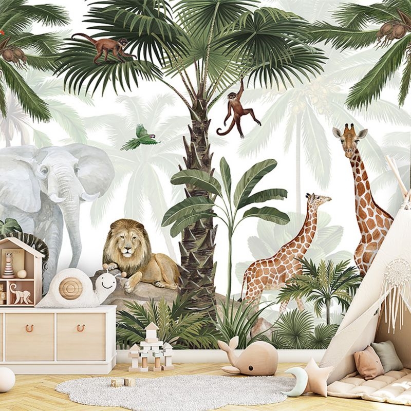 Tempaper Jungle Party Peel & Stick Wall Mural - Image 1