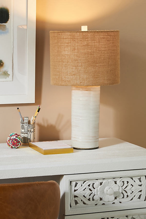 Tandy Table Lamp By Anthropologie in White - Image 0