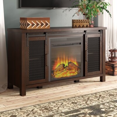 Mahan TV Stand for TVs up to 55" with Electric Fireplace Included - Image 0