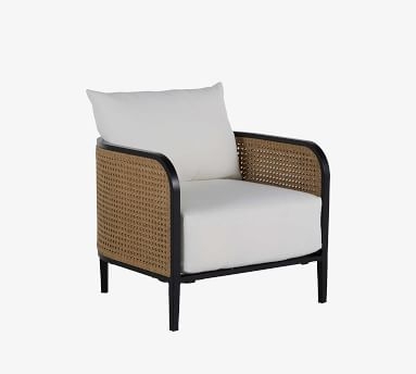 Berengar Lounge Chair Cushion, Sunbrella(R) - Outdoor Linen; Navy - Image 4