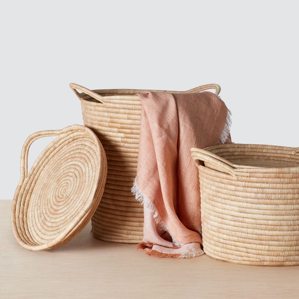 The Citizenry Rivi Storage Basket Set of 2 | Medium/Large | Natural - Image 4
