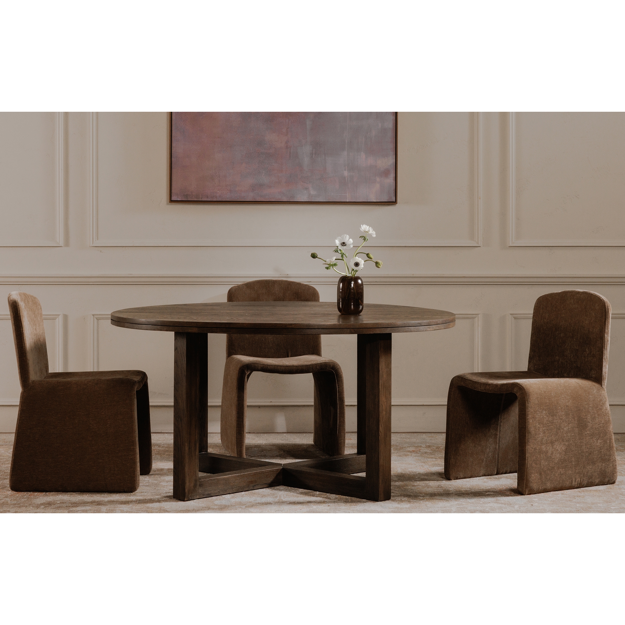 Joel Dining Table Dark Brown - Image 7