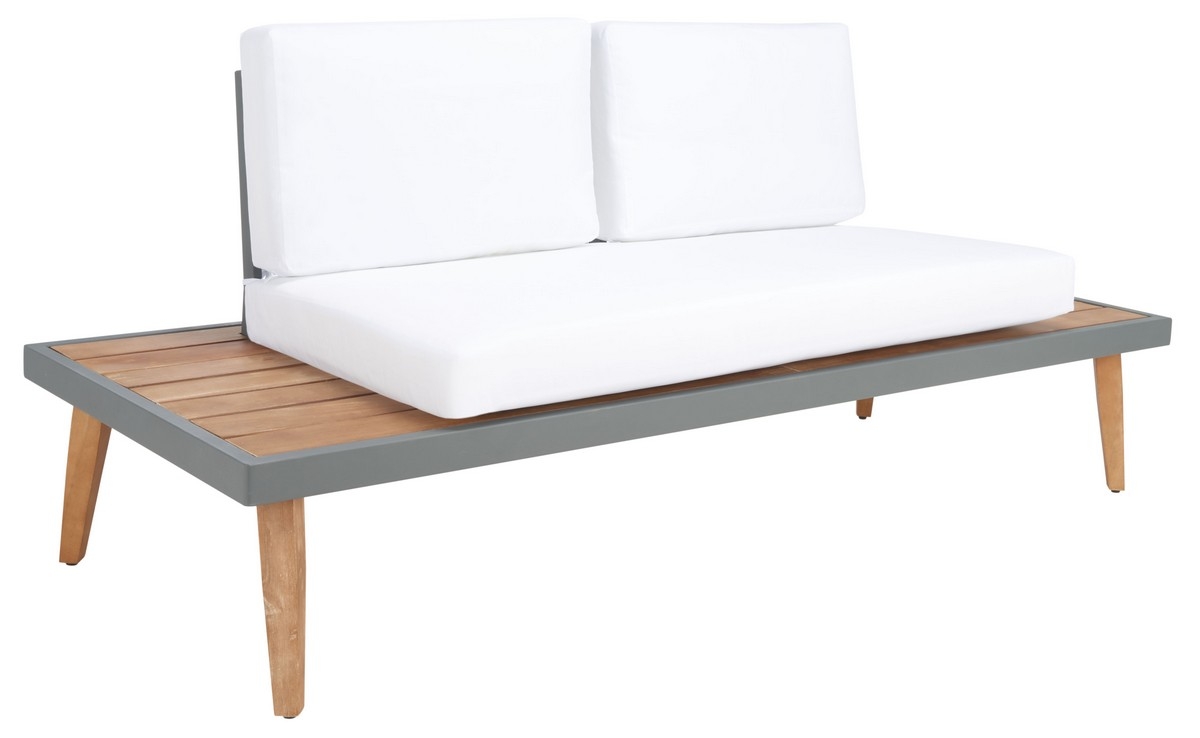 Melbrook 6Pc Outdoor Living Set - Natural/White - Safavieh - Image 5